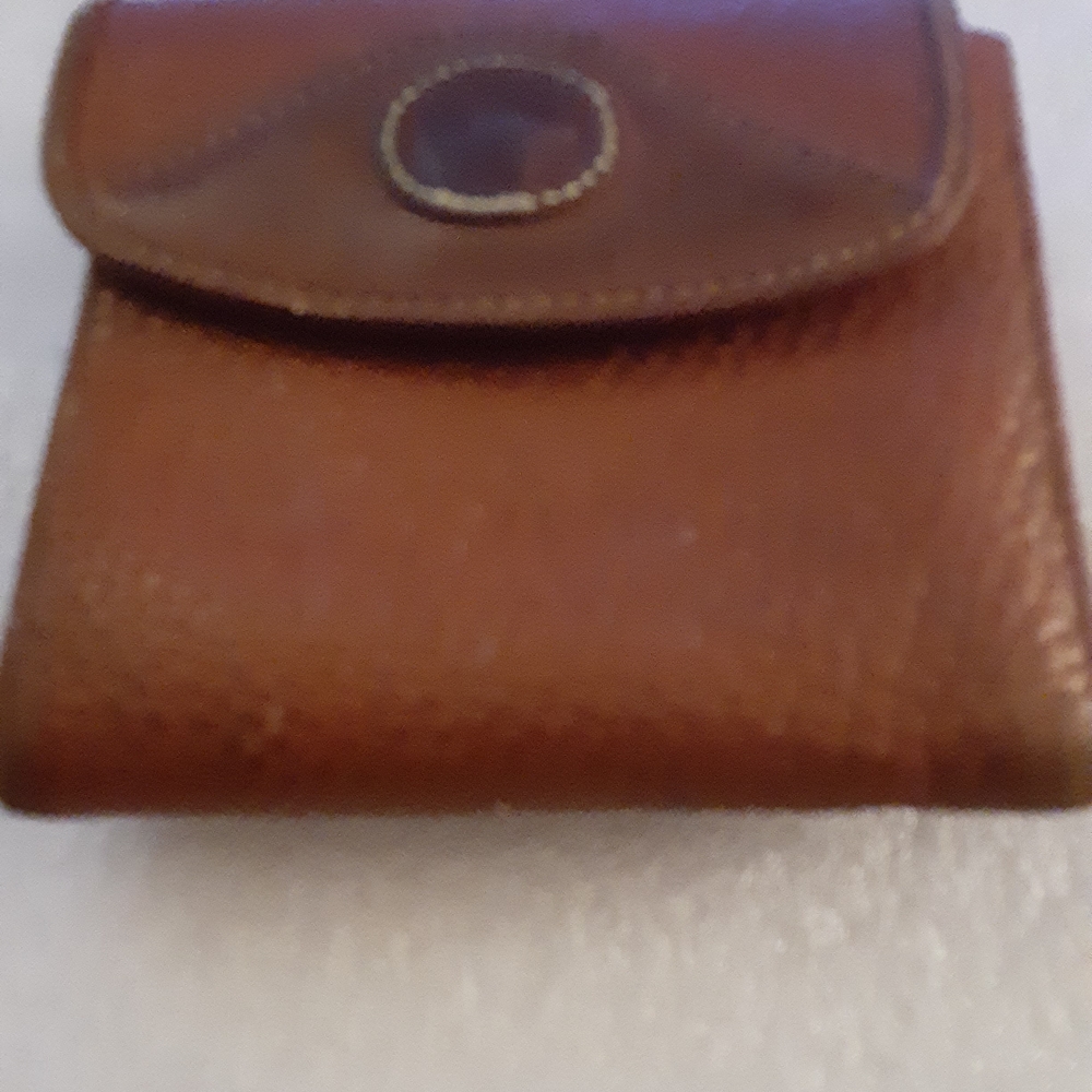 Vintage 80's Dooney & Bourke Brown All Weather Pebbled Leather Wallet